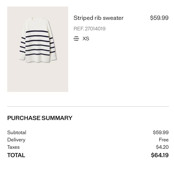 Striped Knit Sweater - White and Black - Picture 4 of 7